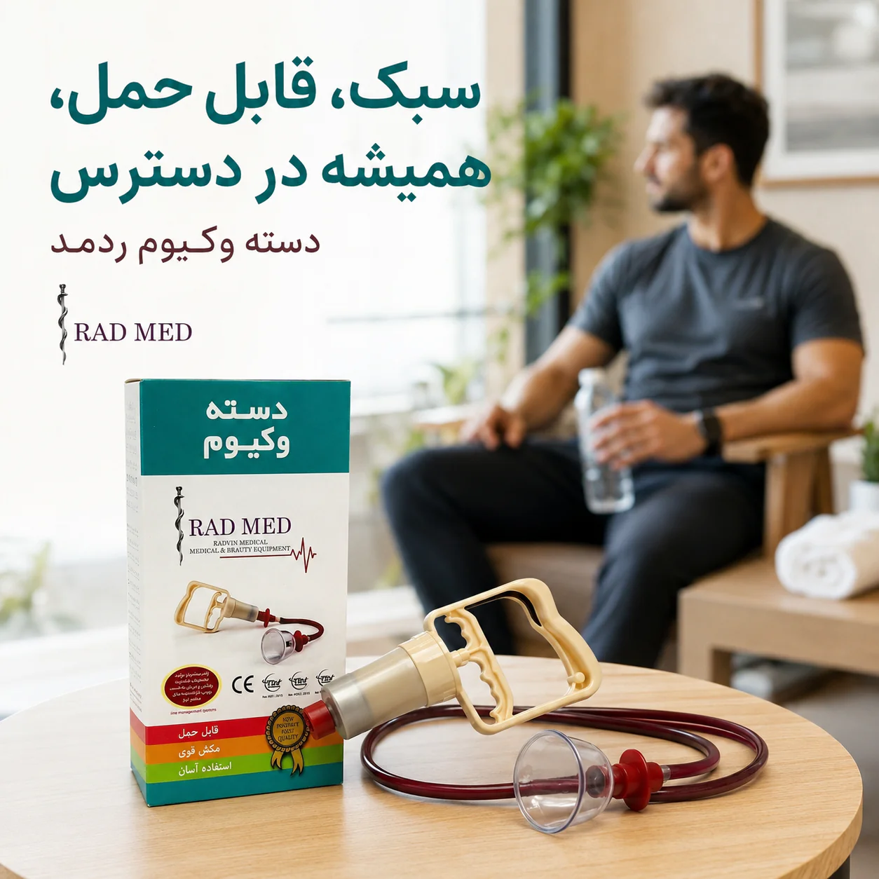 خرید دسته وکیوم راد مد RAD MED | پمپ دستی بادکش - تصویر 2